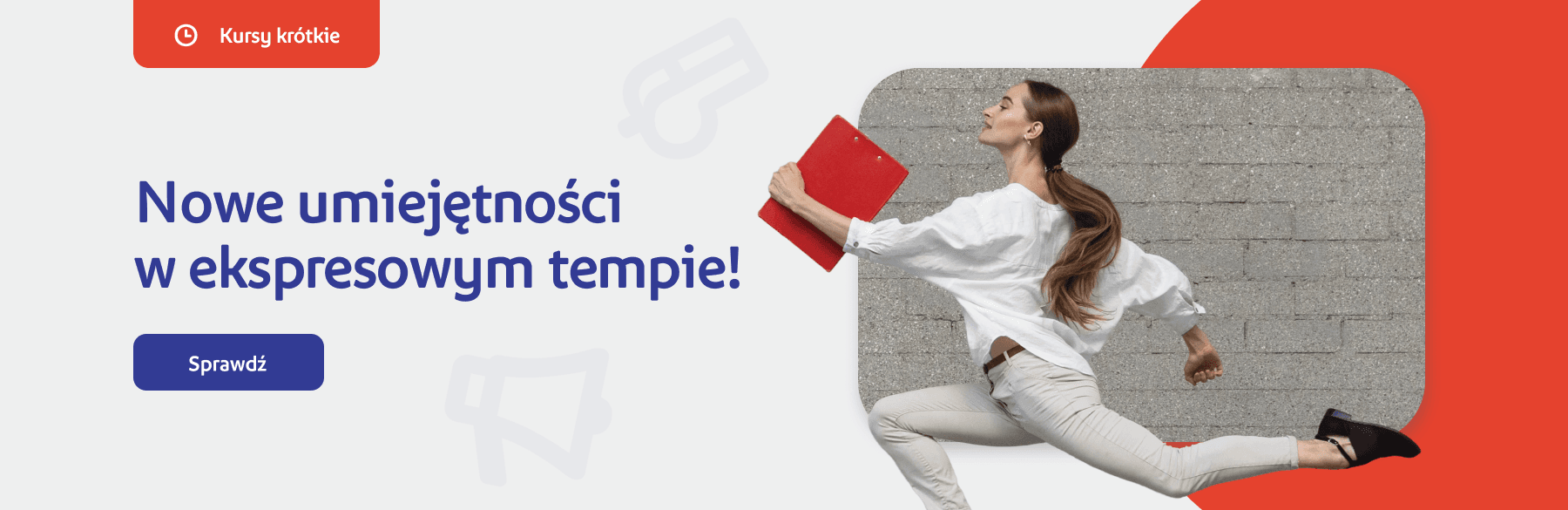 pracownik biurowy biegnie